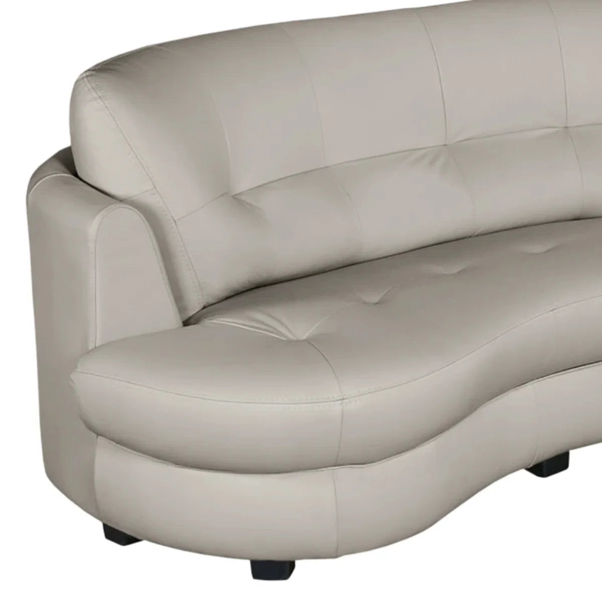 Marina Light Grey Real Leather Corner Sofa