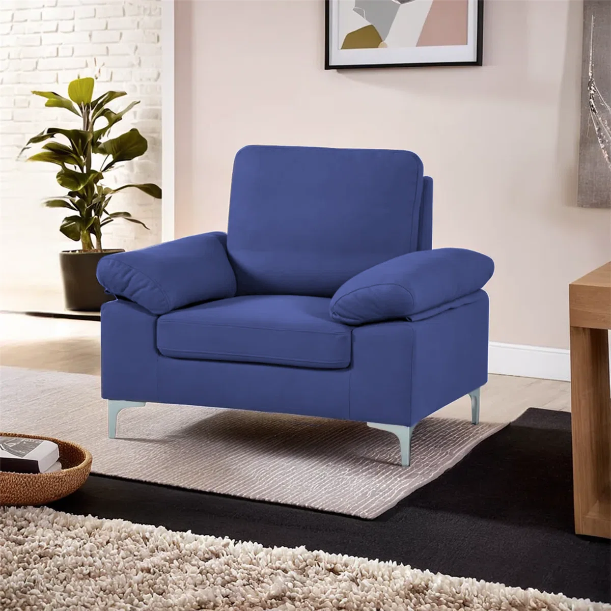 Molly Blue Upholstered Armchair