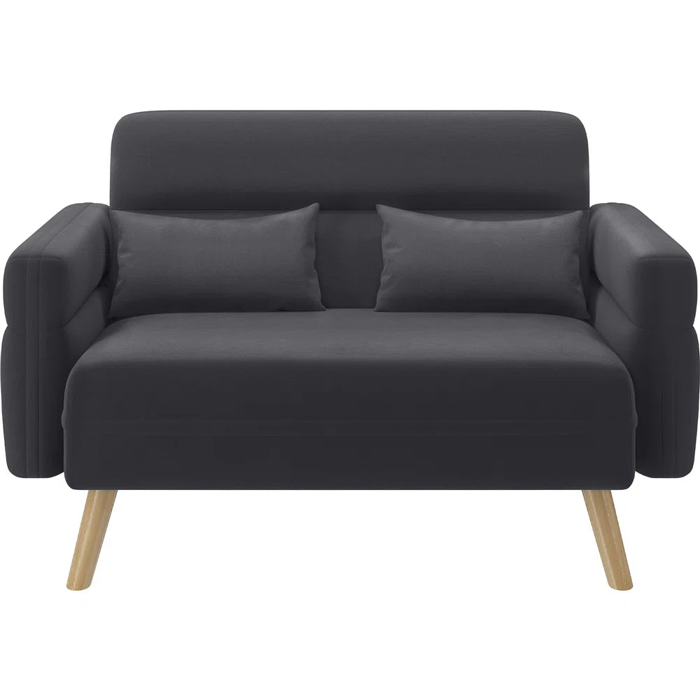 Madrid 2 Seat Grey Upholstered Sofa