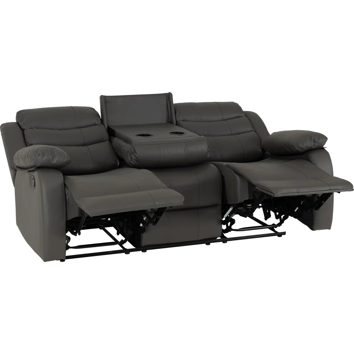 Mykita 3 Seat Grey Faux Leather Manual Recliner