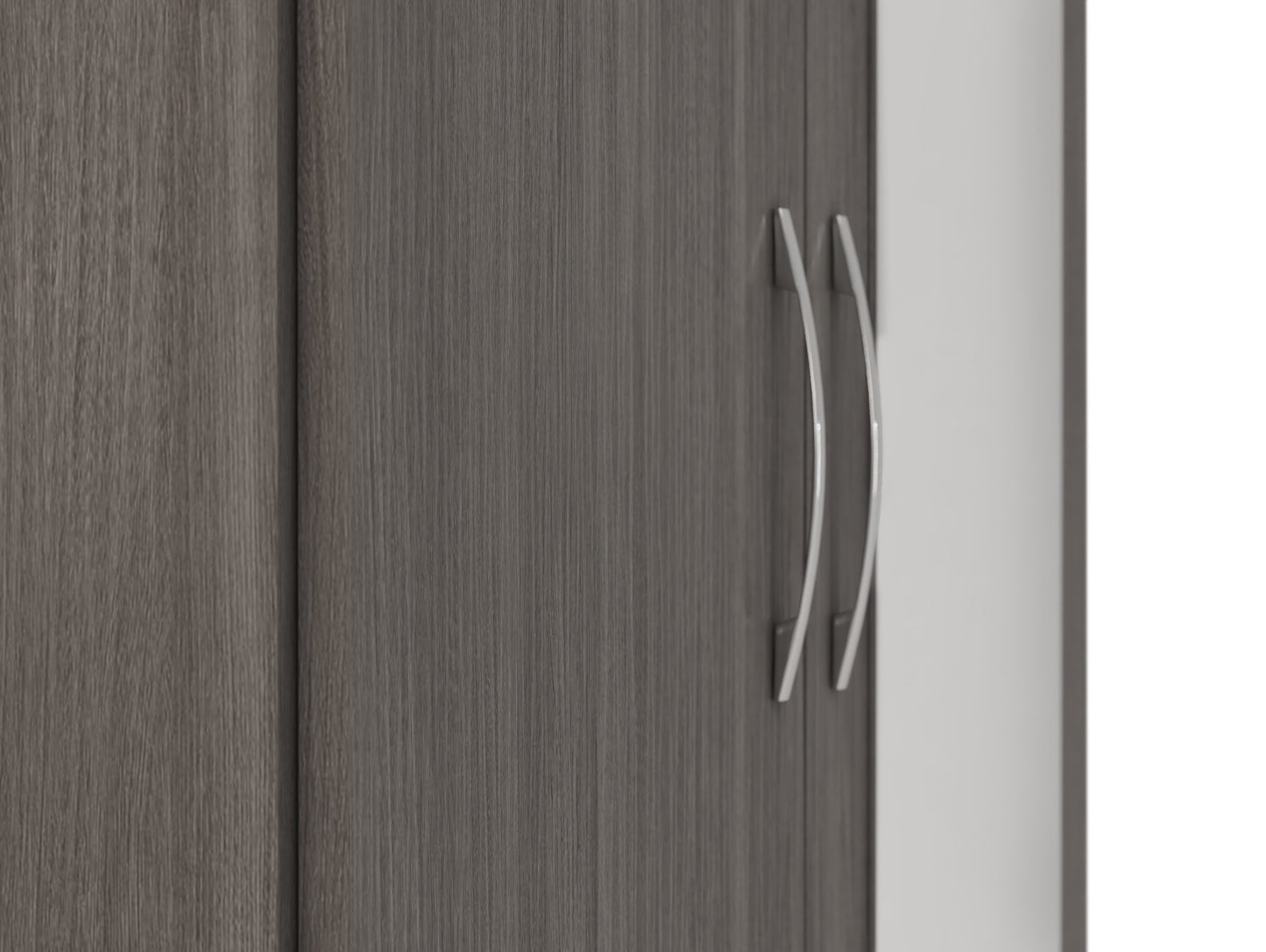 NVD Mirrored 2 Door 1 Drawer Wardrobe
