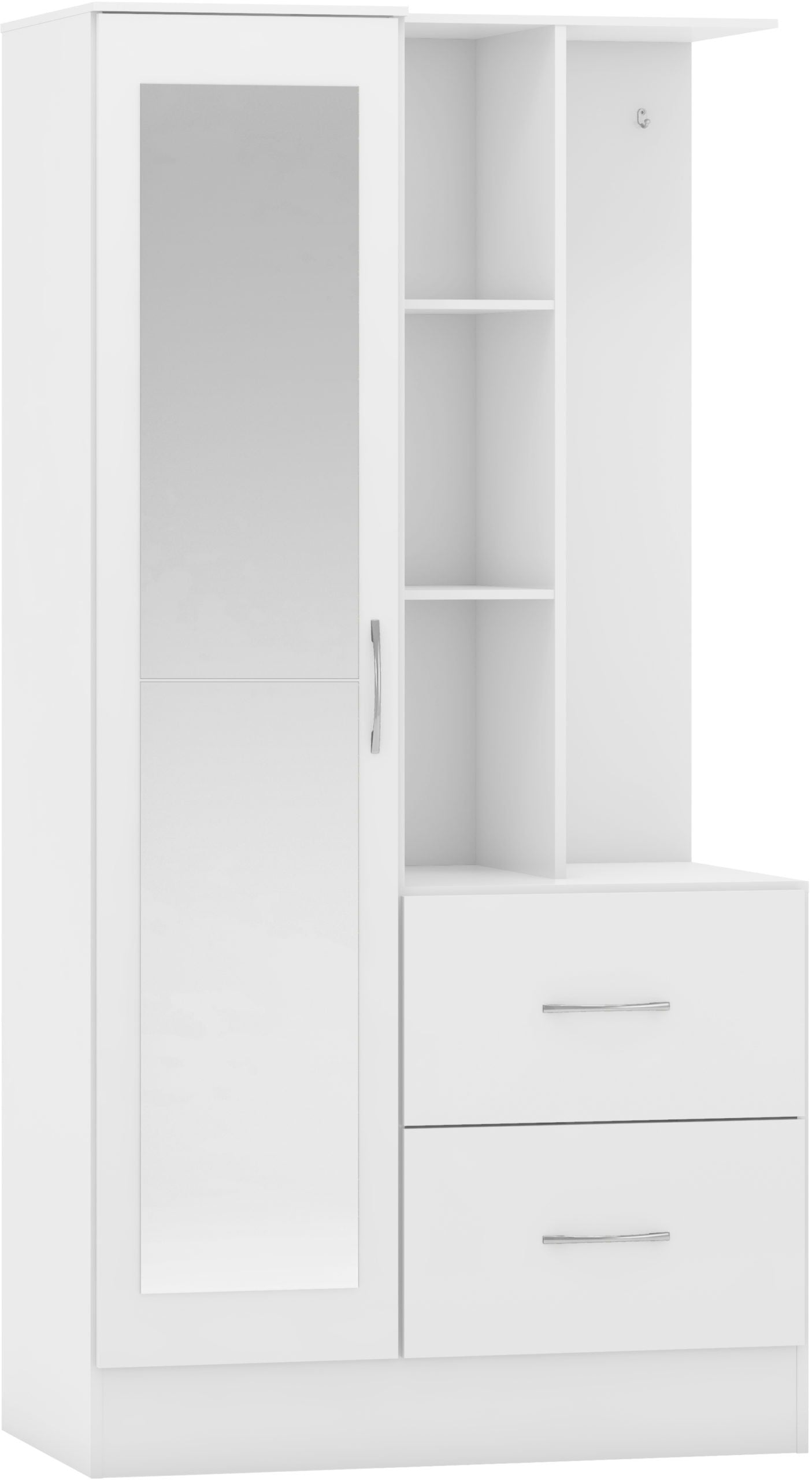 NVD Mirrored Open Shelf Wardrobe