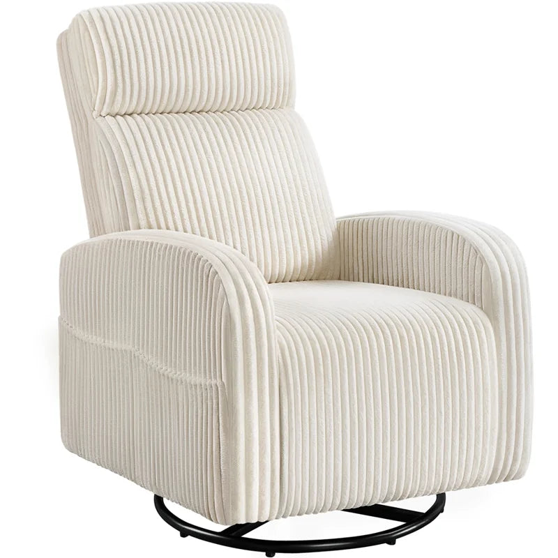 Irene Swivel & Rock Cream Cord Armchair