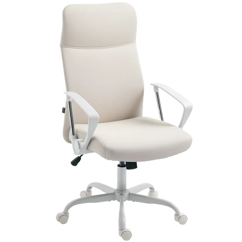 Cream Height Adjustable Office Chair