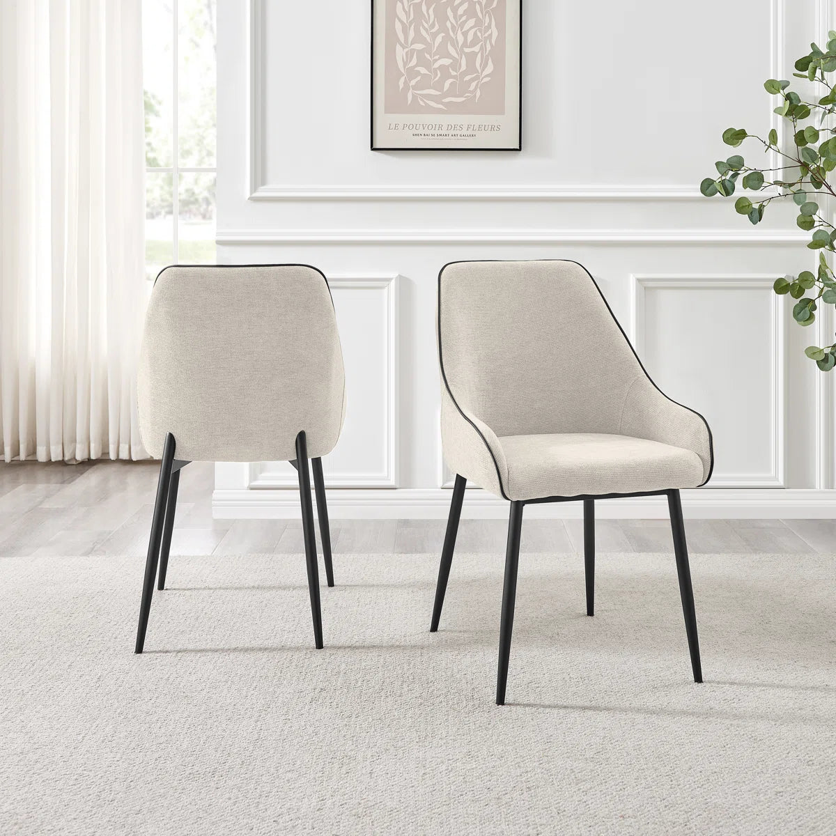 Amelia Cream Upholstered Side Chair