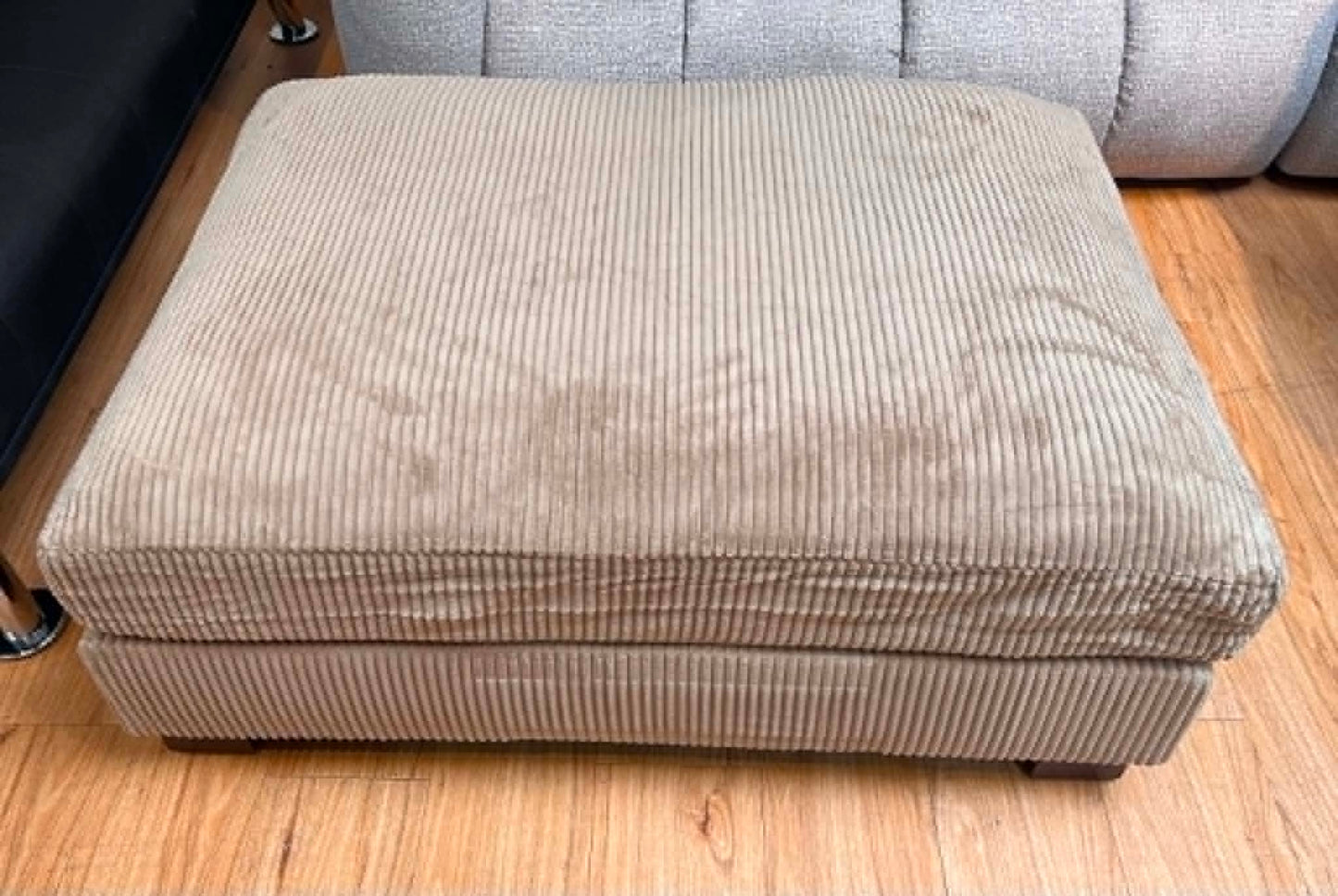Betty Caramel Jumbo Cord Ottoman/Footstool