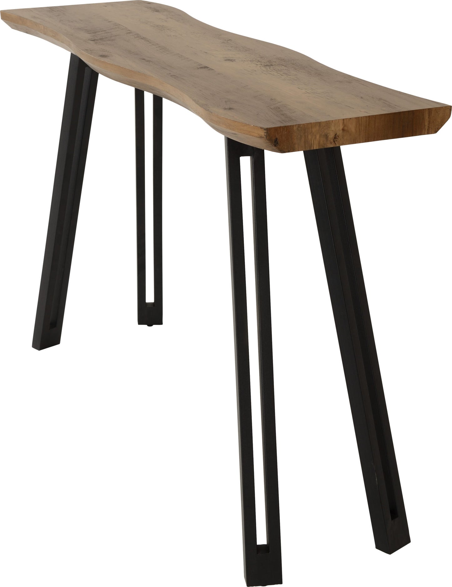 QUE Wave Edge Console Table - Oak Effect