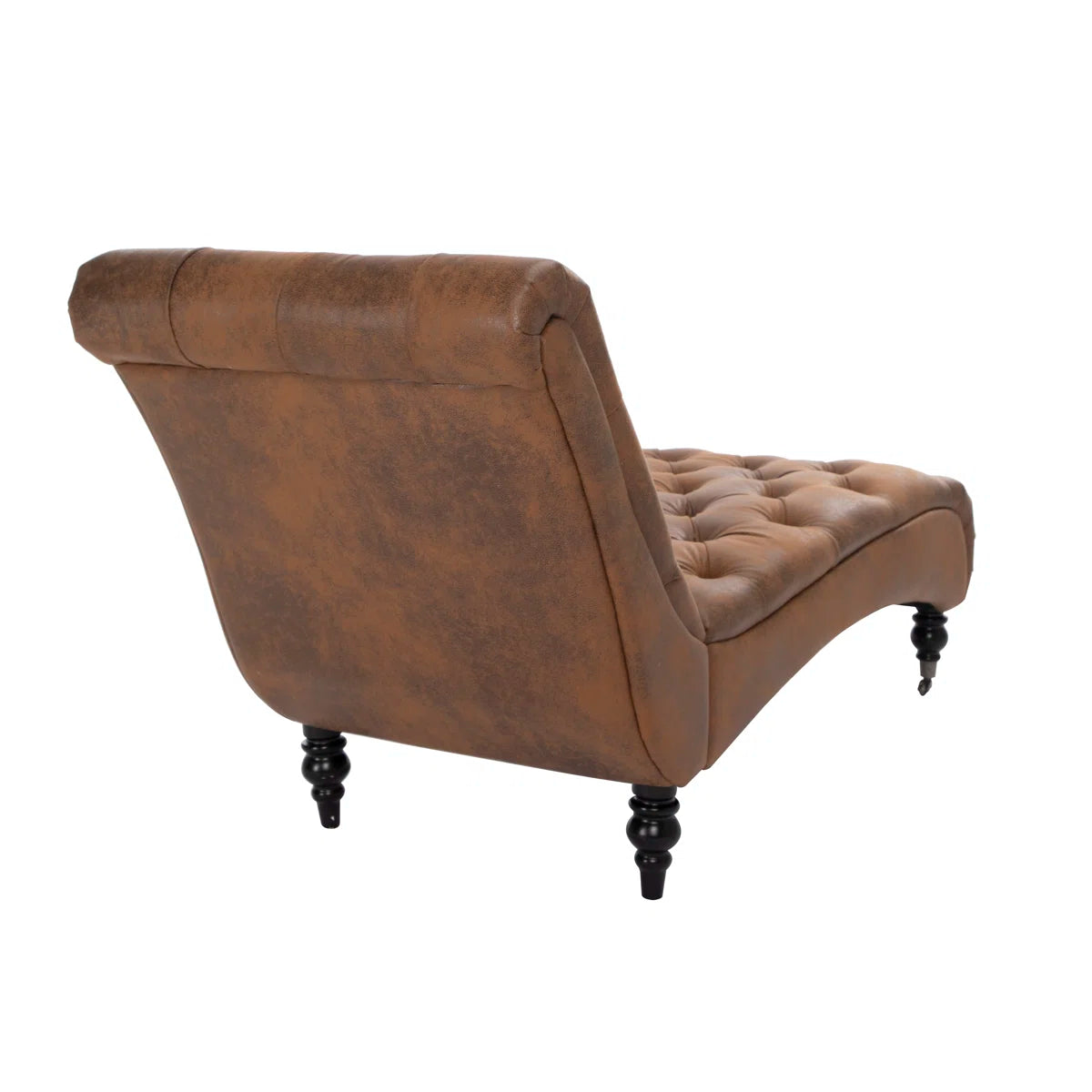 Rhianne Tan & Brown Suede Chaise Lounge