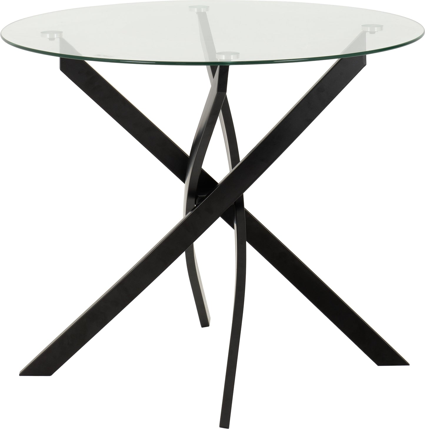 SHE Round Glass Top Dining Table