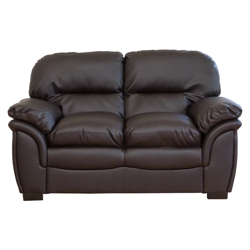 Sargent 2 Seat Brown Faux Leather Sofa
