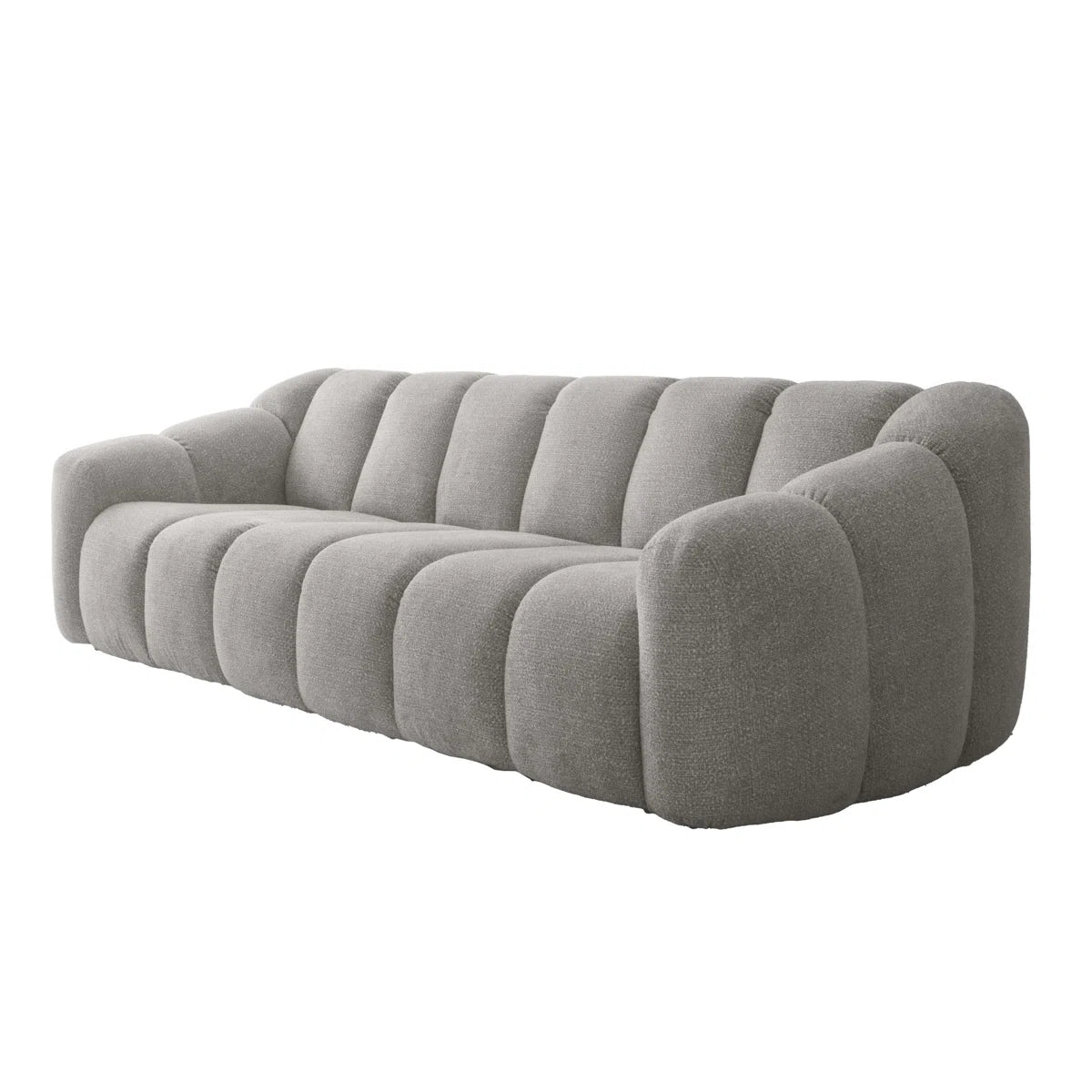 Shelly 3 Seat Grey Upholstered Sofa