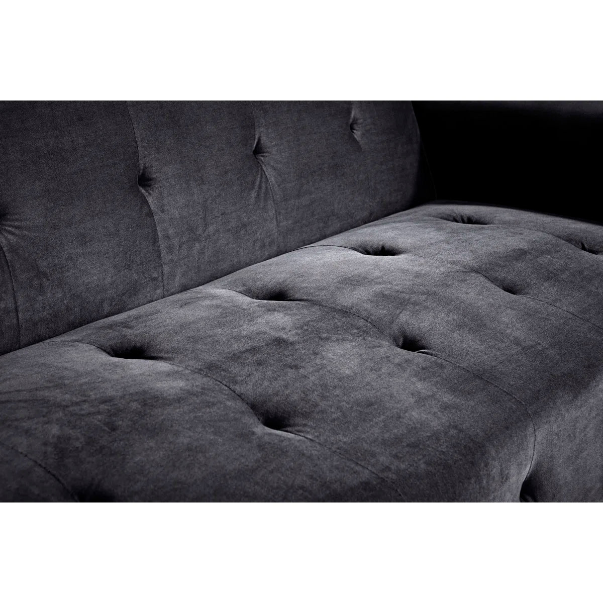 Franklyn 3 Seater Grey Velvet Clic Clac Sofa Bed