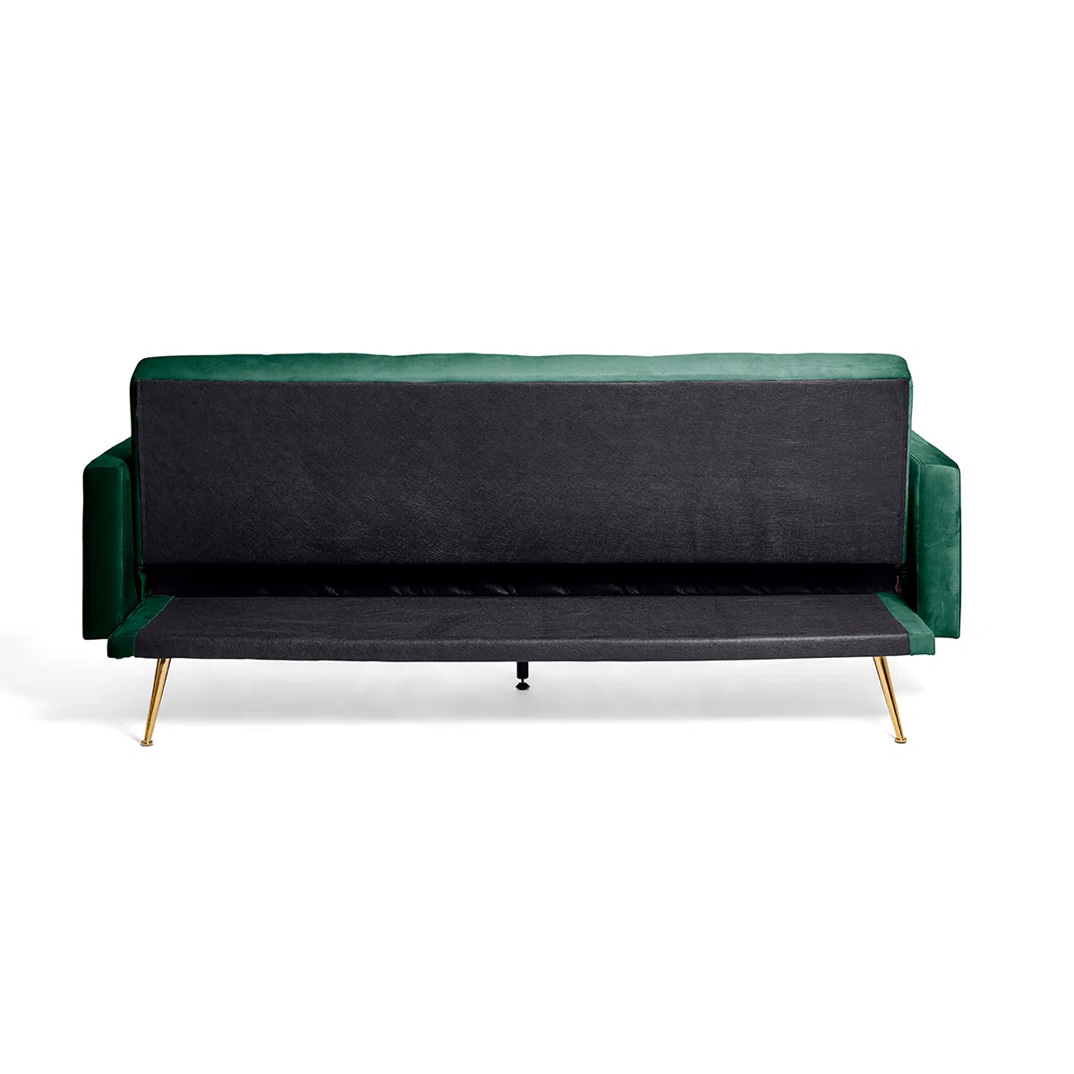 Franklyn 3 Seater Green Velvet Clic Clac Sofa Bed