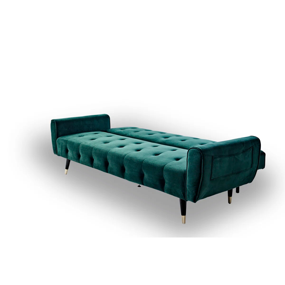 Mercia 3 Seat Green Velvet Clic Clac Sofa Bed