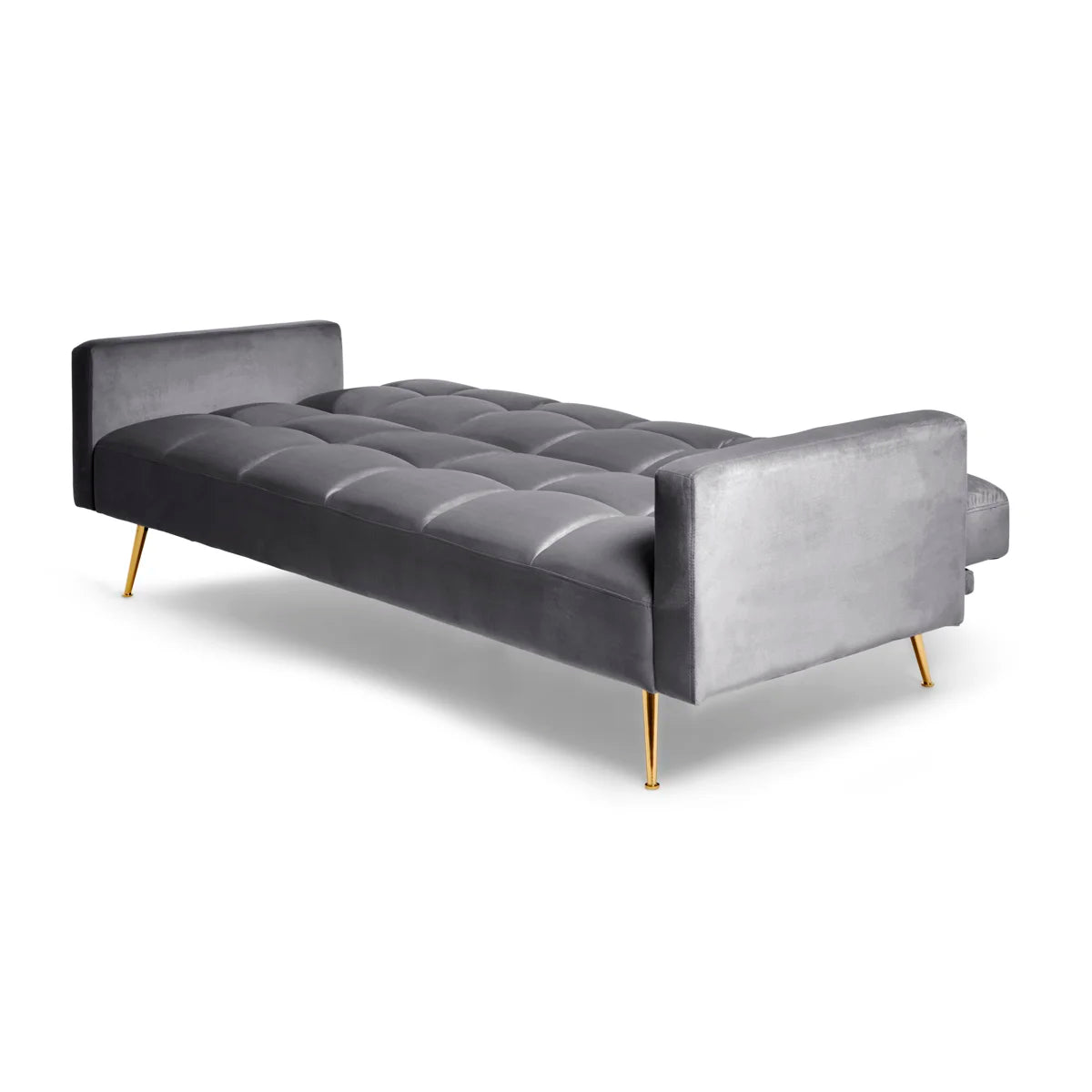 Miami 3 Seat Grey Velvet Clic Clac Sofa Bed