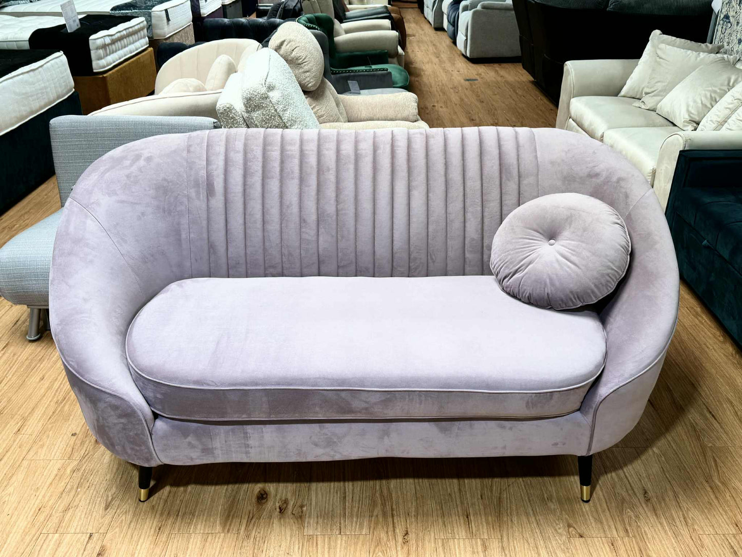 Shona 2 Seat Lilac Velvet Sofa