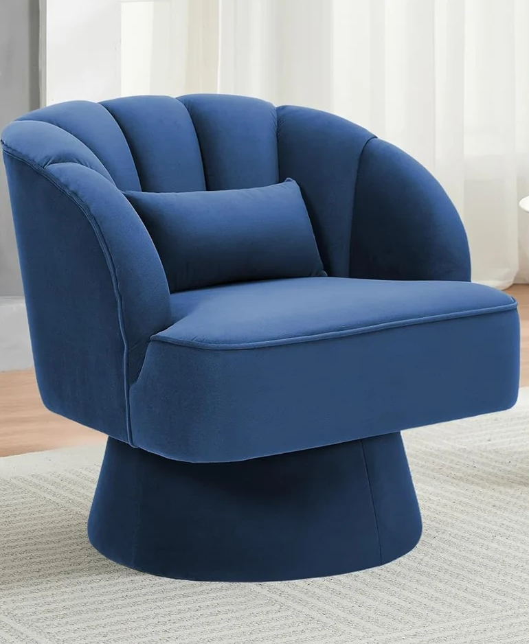 Eddy Blue Swivel Chair