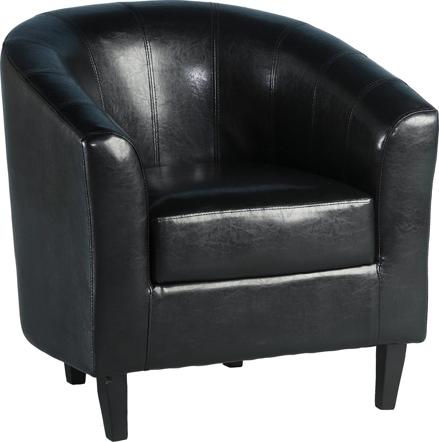 TEMP Tub Chair - Black Faux Leather