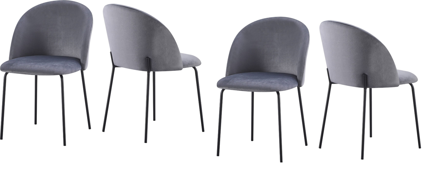 BOS Set of Four Velvet Dining Chairs