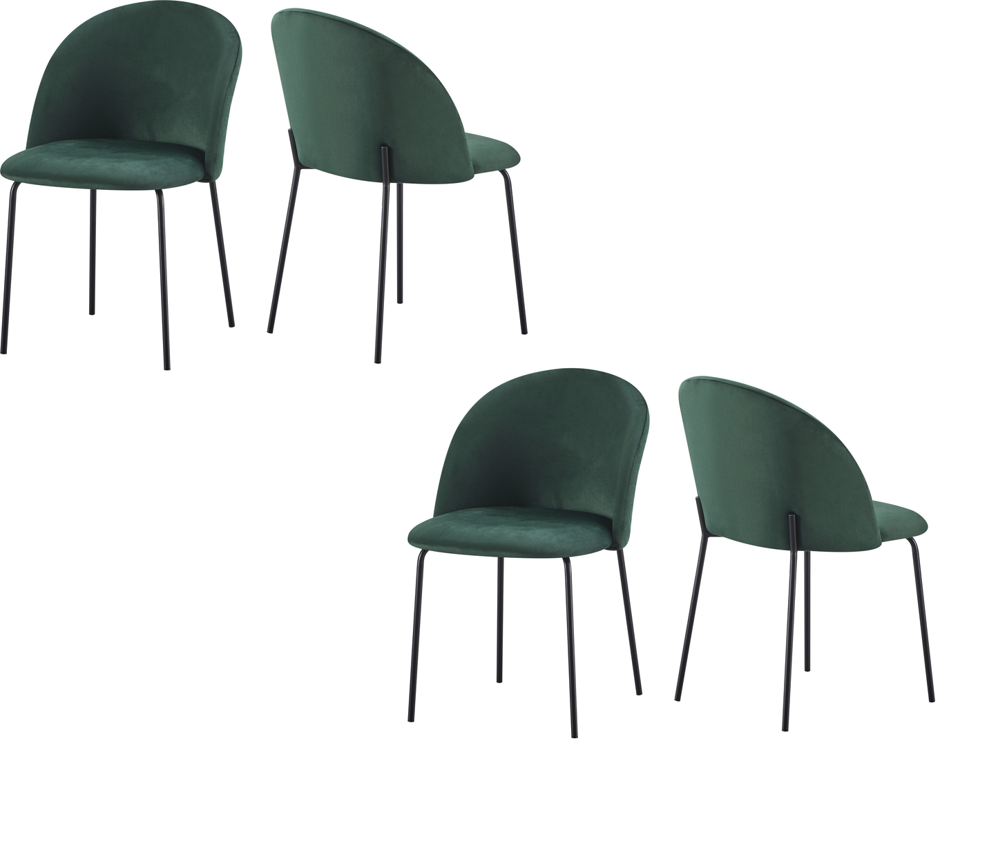 BOS Set of Four Velvet Dining Chairs