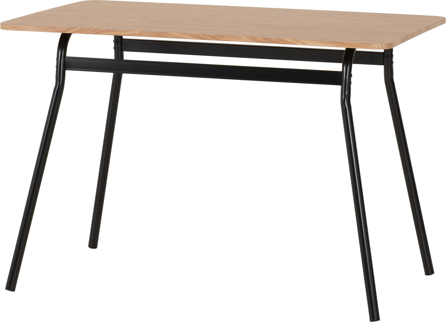 WAR 1+4 Russet Oak Effect & Black Dining Set