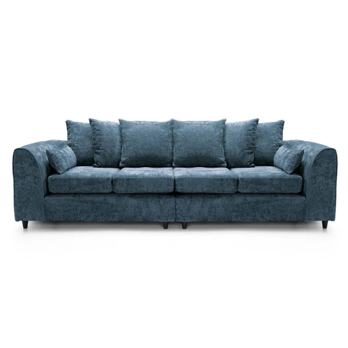 Wexham 4 Seater Blue Crushed Chenille Sofa
