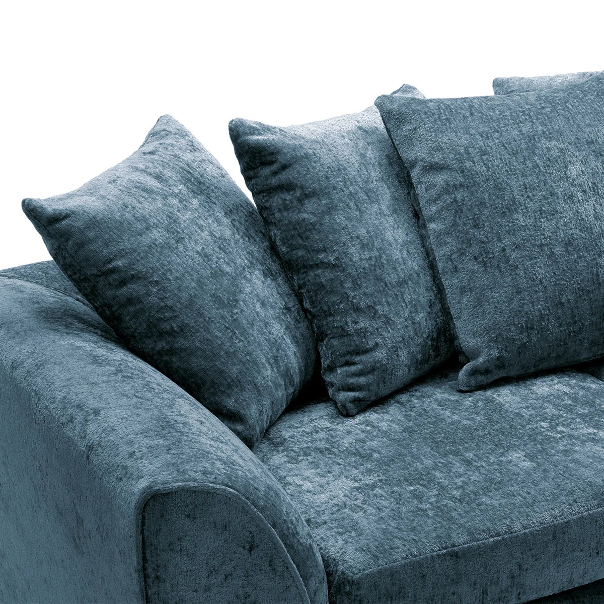 Wexham 4 Seater Blue Crushed Chenille Sofa