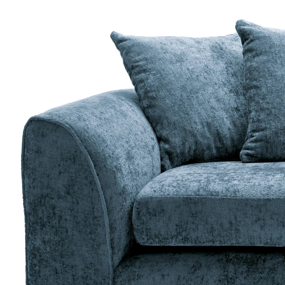 Wexham 4 Seater Blue Crushed Chenille Sofa