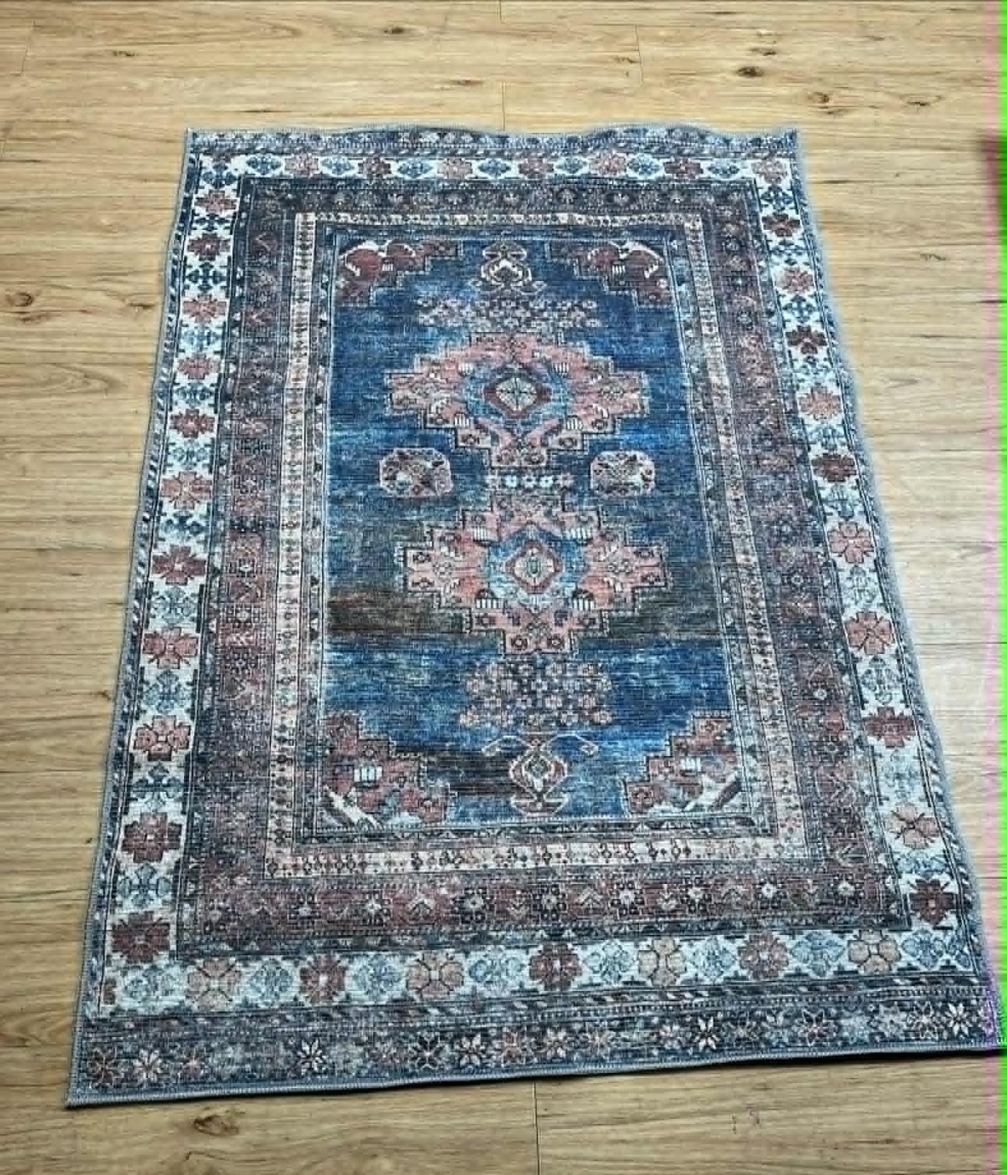 Colin Blue Boho Rectangular Rug