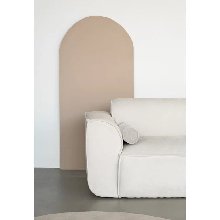Felicity Light Beige 4 Seat Right Chaise Chenille Corner Sofa