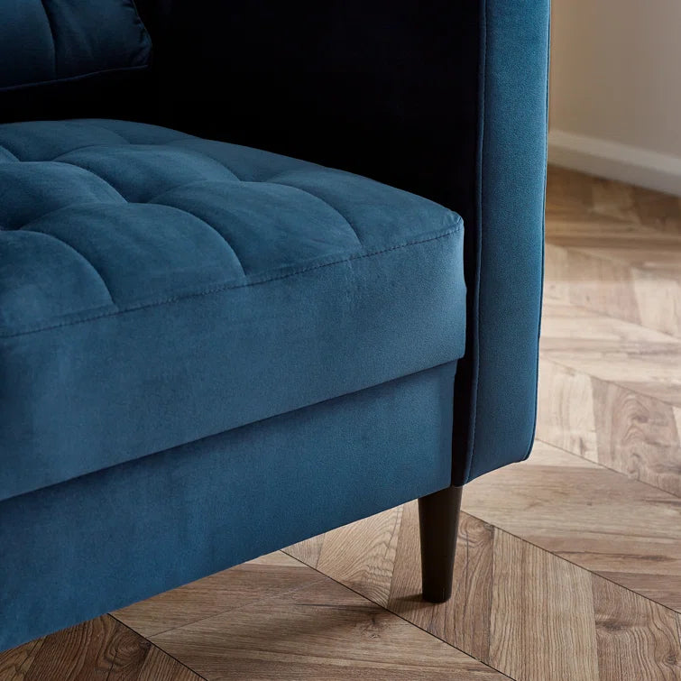 Josie Navy Velvet Retro Armchair