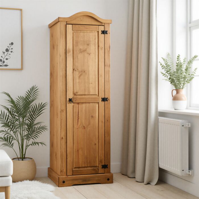 Corona Pine 1 Door Wardrobe