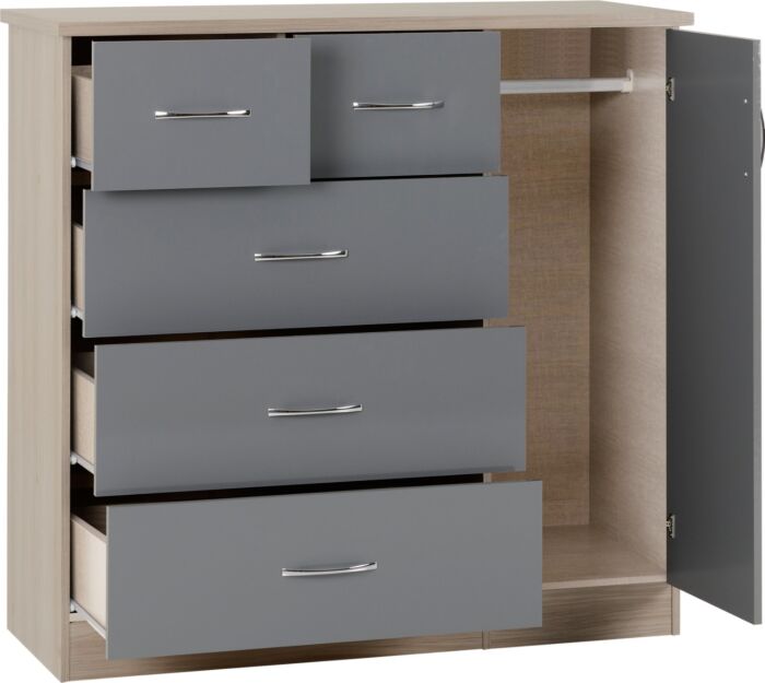 NVD 5 Drawer Low Wardrobe
