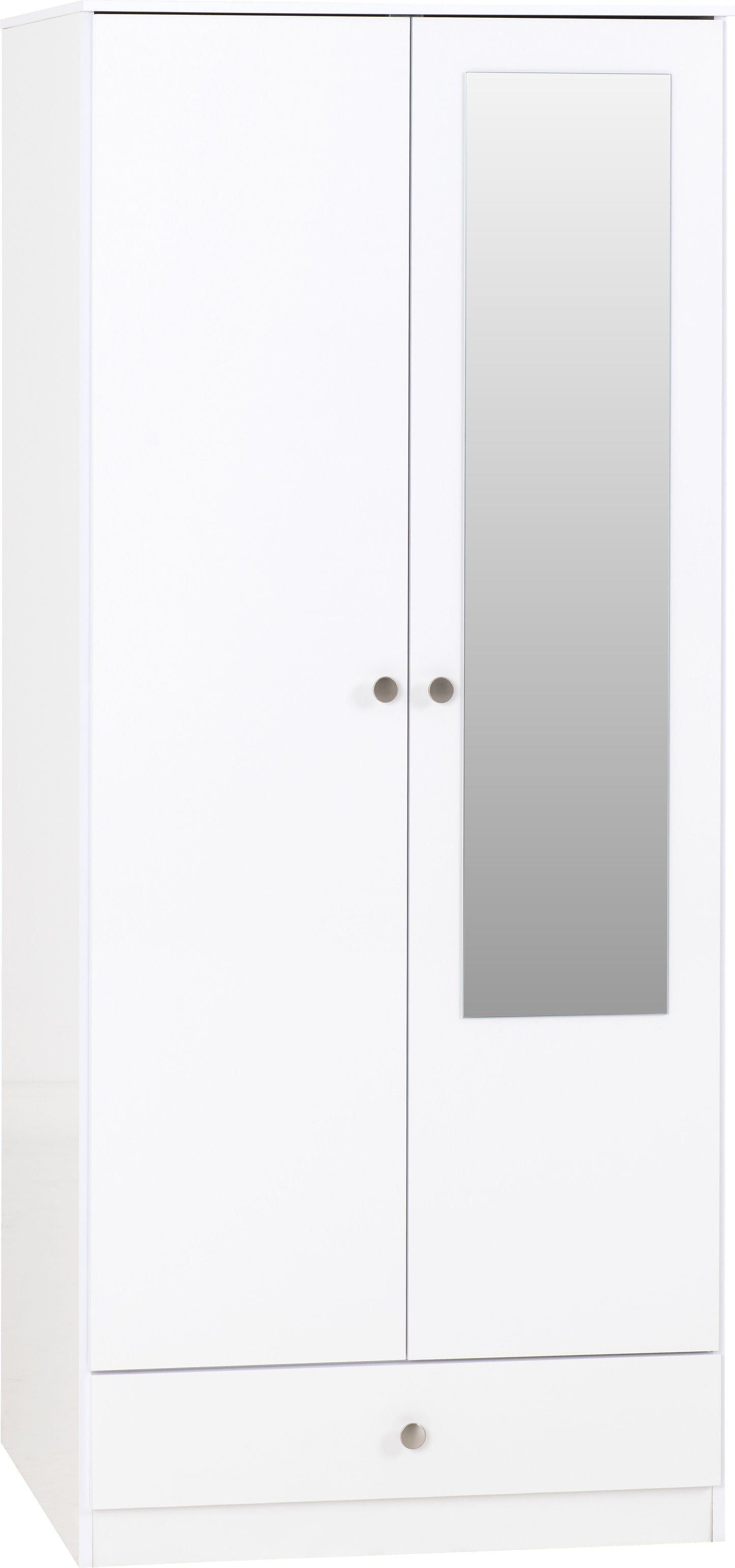 DEN 2 Door 1 Drawer Mirrored Wardrobe
