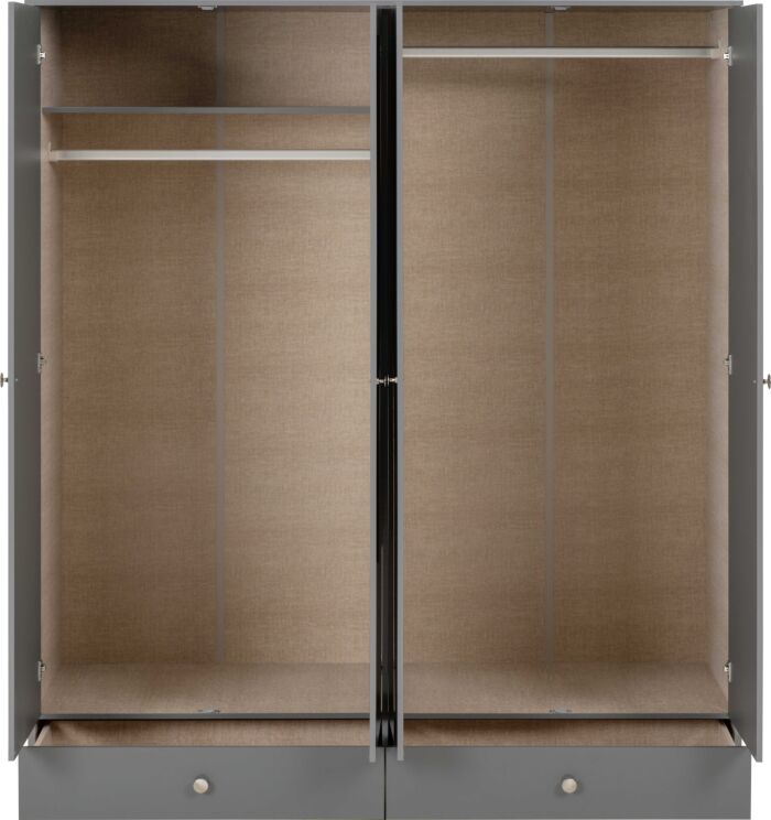 DEN 4 Door 2 Drawer Wardrobe