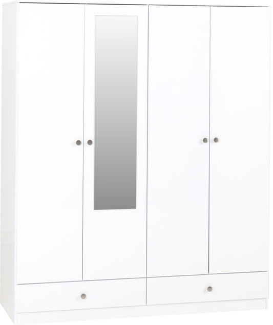 DEN 4 Door 2 Drawer Wardrobe