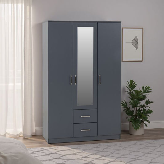 DAK 3 Door Mirrored Wardrobe