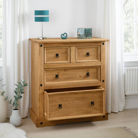 Corona Pine 2+2 Drawer Chest