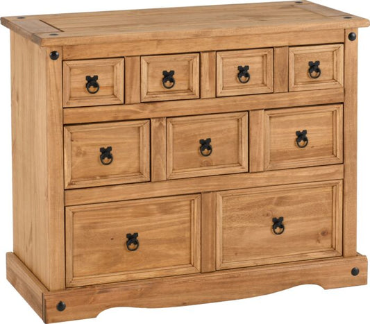 Corona Pine 9 Drawer Merchant Chest