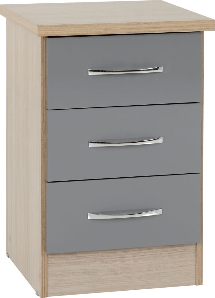 NVD 3 Drawer Bedside