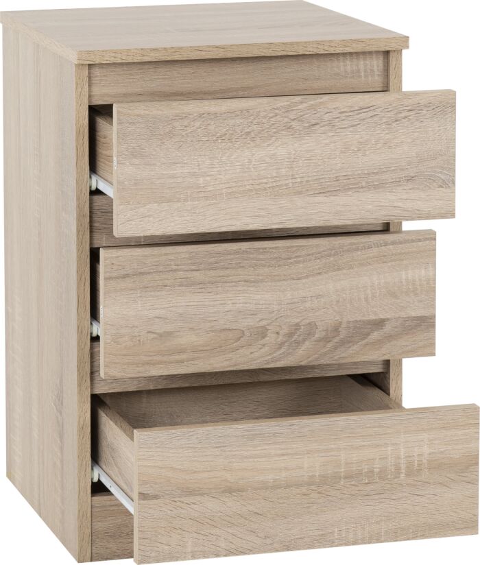 MLV 3 Drawer Bedside