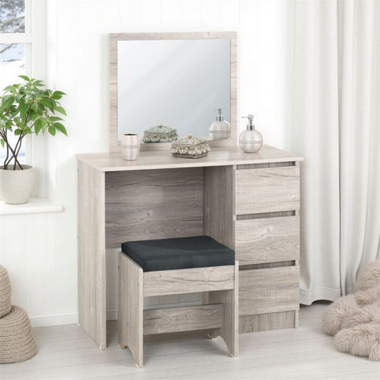MLV 3 Drawer Dressing Table Set