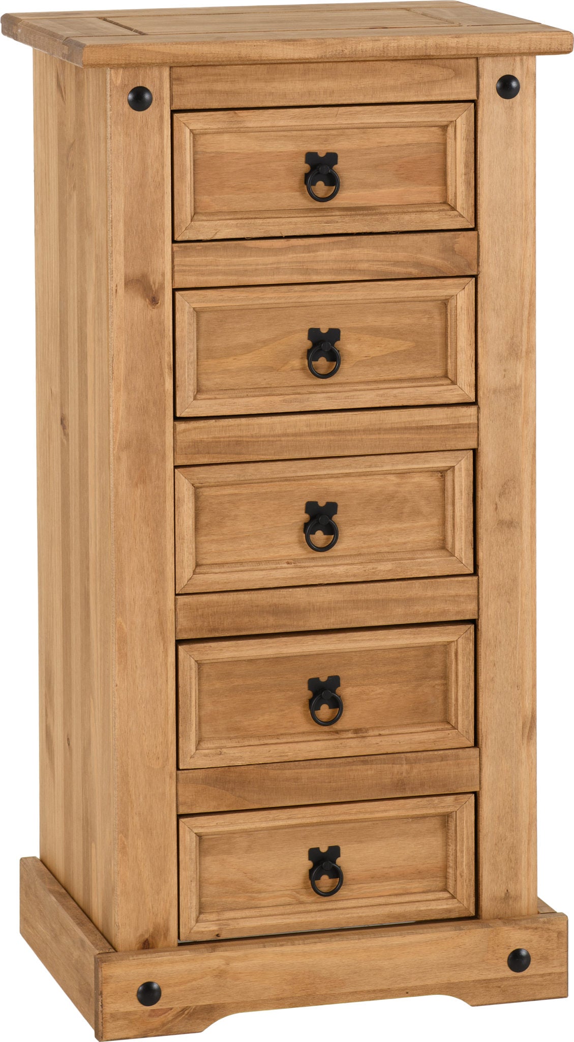 Corona Pine 5 Drawer Narrow Chest