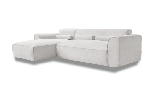 Felicity Light Beige Left Chaise Chenille Corner Sofa