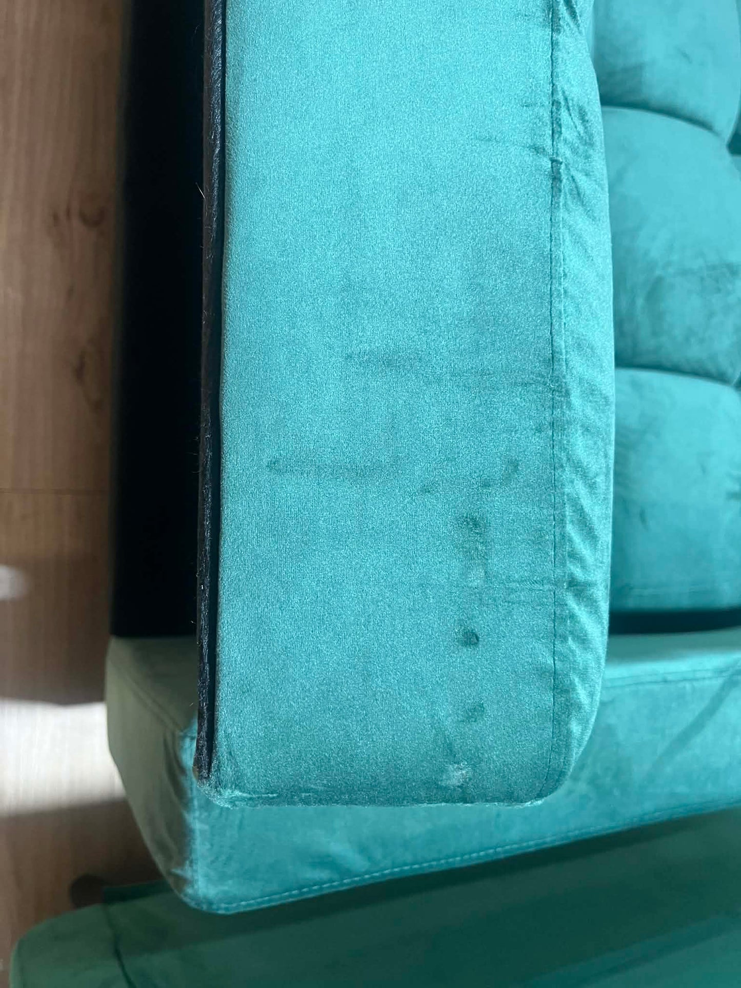 Mercia 3 Seat Green Velvet Clic Clac Sofa Bed