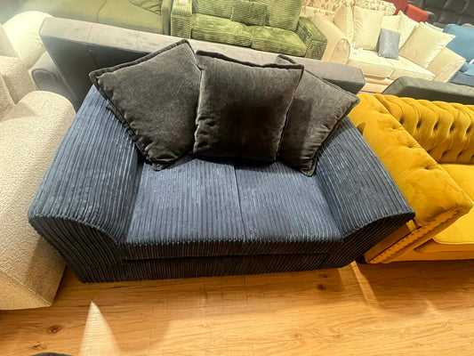 Luxon Navy Jumbo Cord 2 Seater Sofa