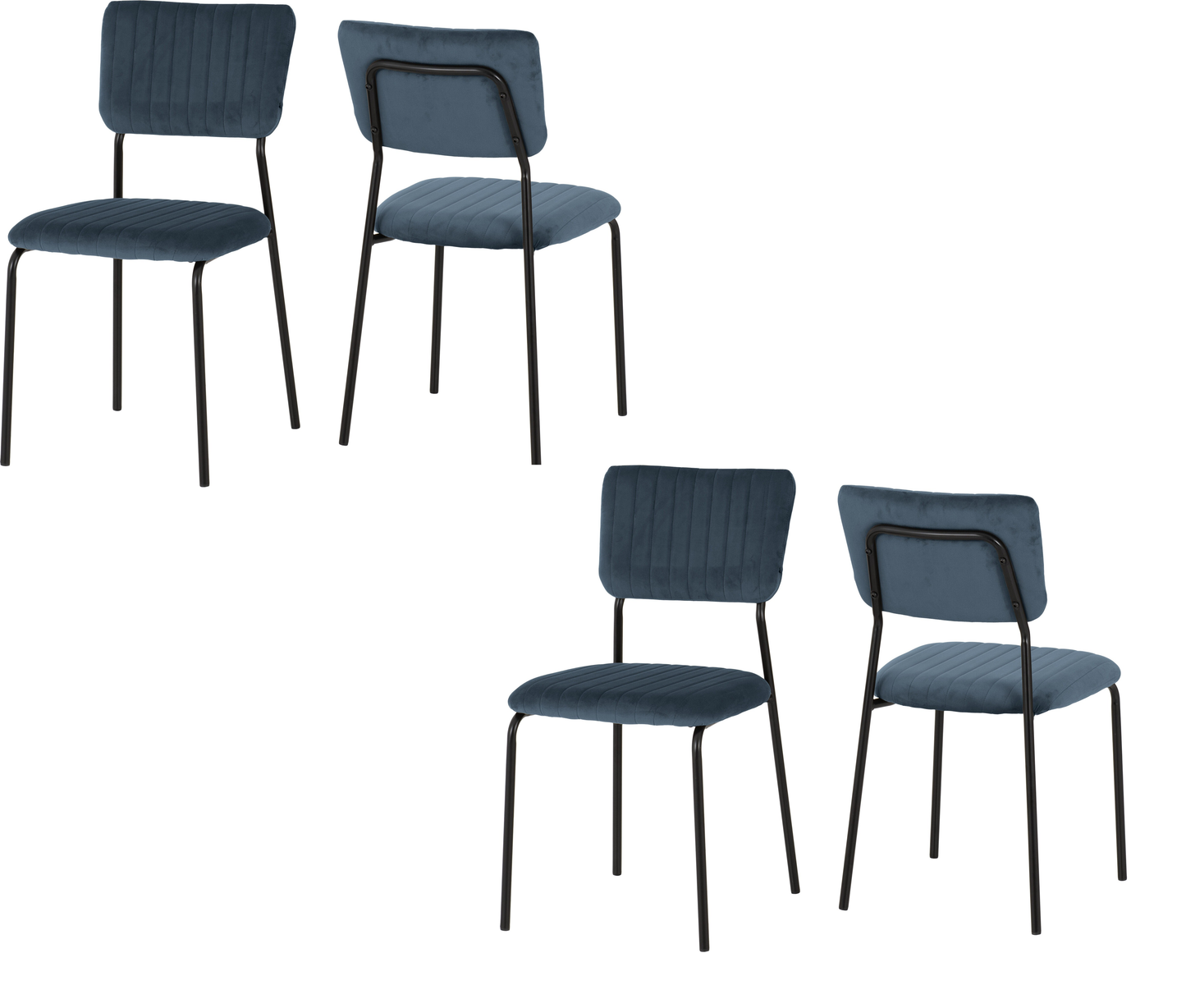 SHE Set of 4 Upholstered Dining Chairs
