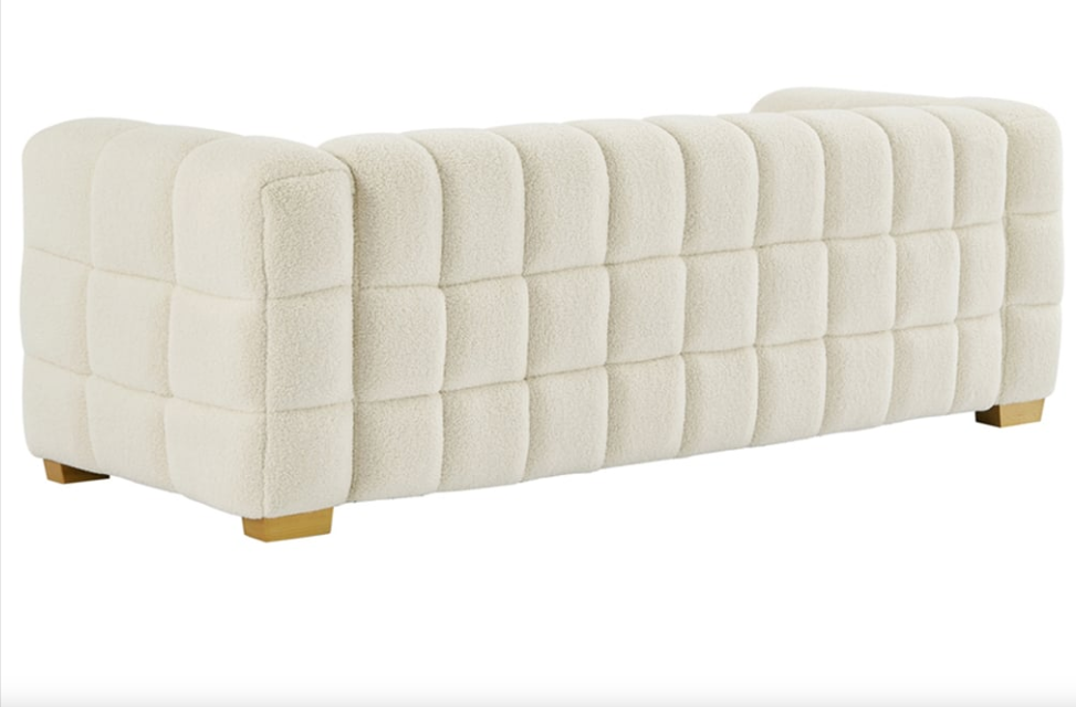 Hilary White Teddy Fleece Sofa