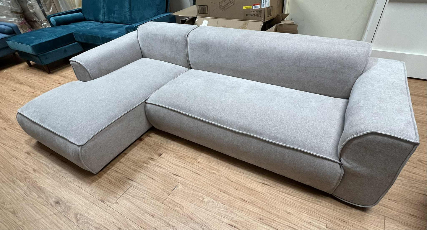 Felicity Dark Beige Left Chaise Chenille Corner Sofa