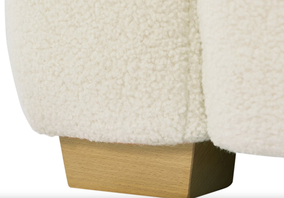 Hilary White Teddy Fleece Sofa